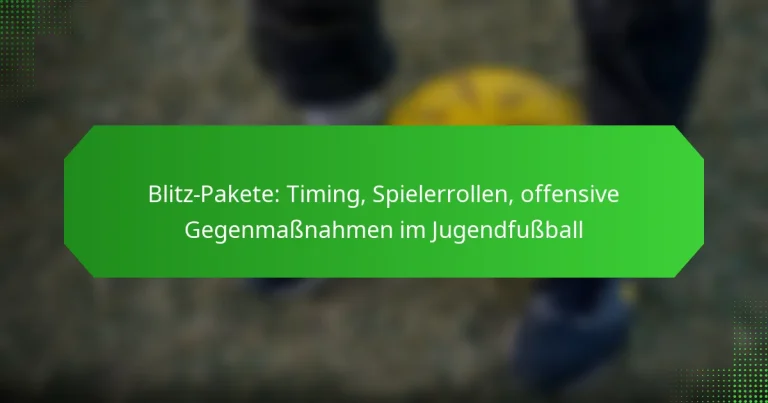 Blitz-Pakete: Timing, Spielerrollen, offensive Gegenmaßnahmen im Jugendfußball