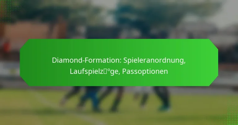 Diamond-Formation: Spieleranordnung, Laufspielzüge, Passoptionen