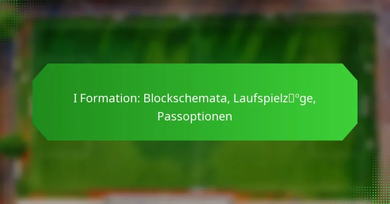 I Formation: Blockschemata, Laufspielzüge, Passoptionen