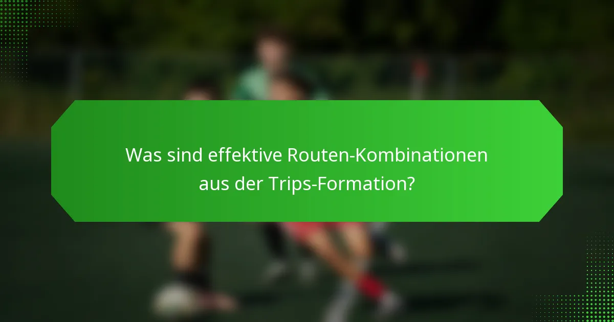 Was sind effektive Routen-Kombinationen aus der Trips-Formation?